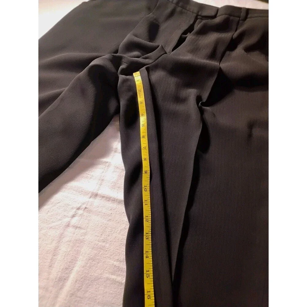 Vintage Rafaella Women's Lined Black Dress Pants Wide Leg High Rise Size 16